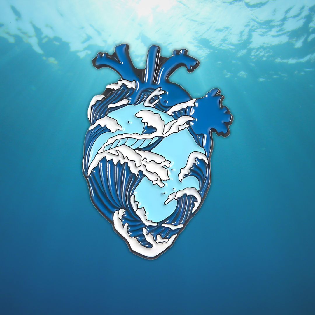 Ocean Anatomical Heart Pin Set Ethical Earth Store