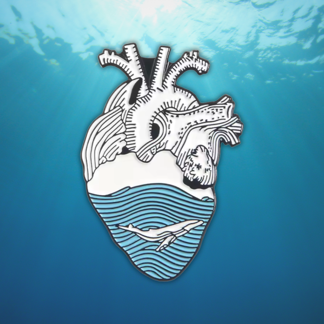 Ocean Anatomical Heart Pin Set Ethical Earth Store