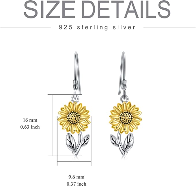 Sunflower Earrings Ethical Earth Store