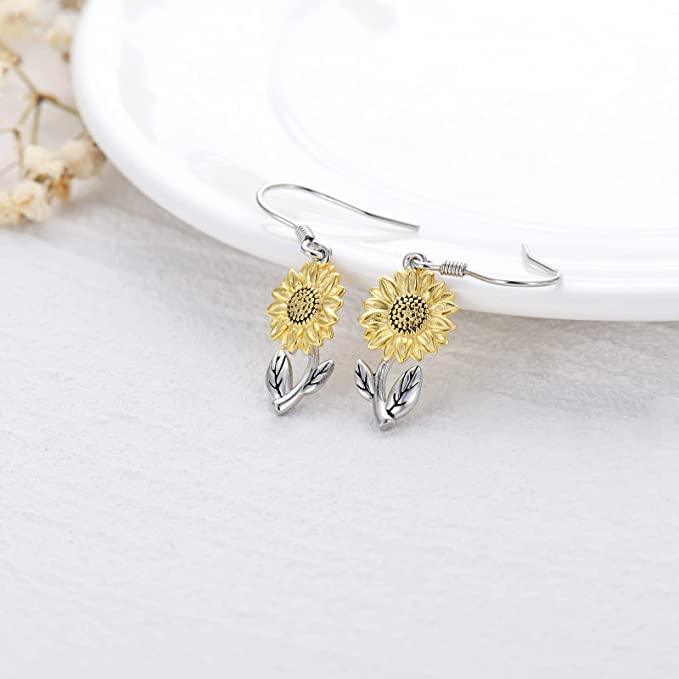 Sunflower Earrings Ethical Earth Store