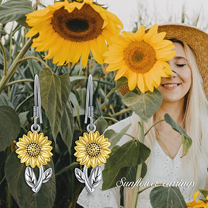 Sunflower Earrings Ethical Earth Store
