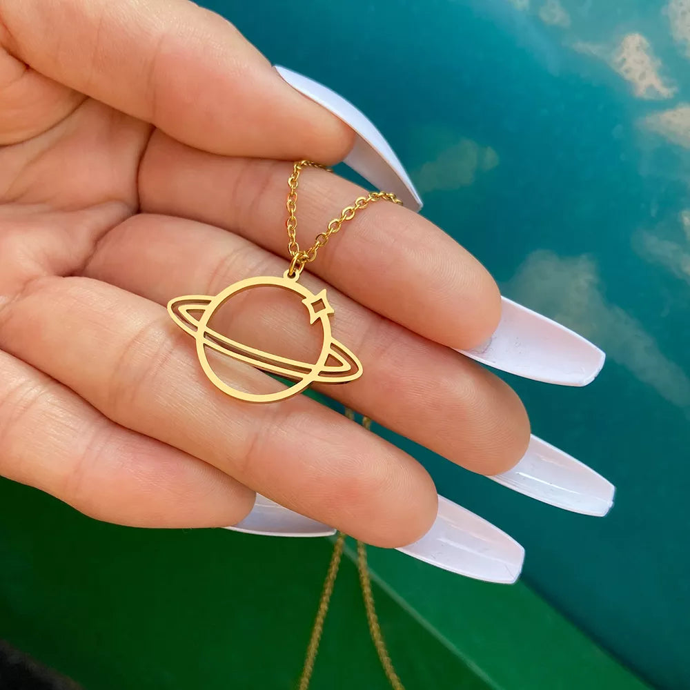 Saturn Necklace Ethical Earth Store