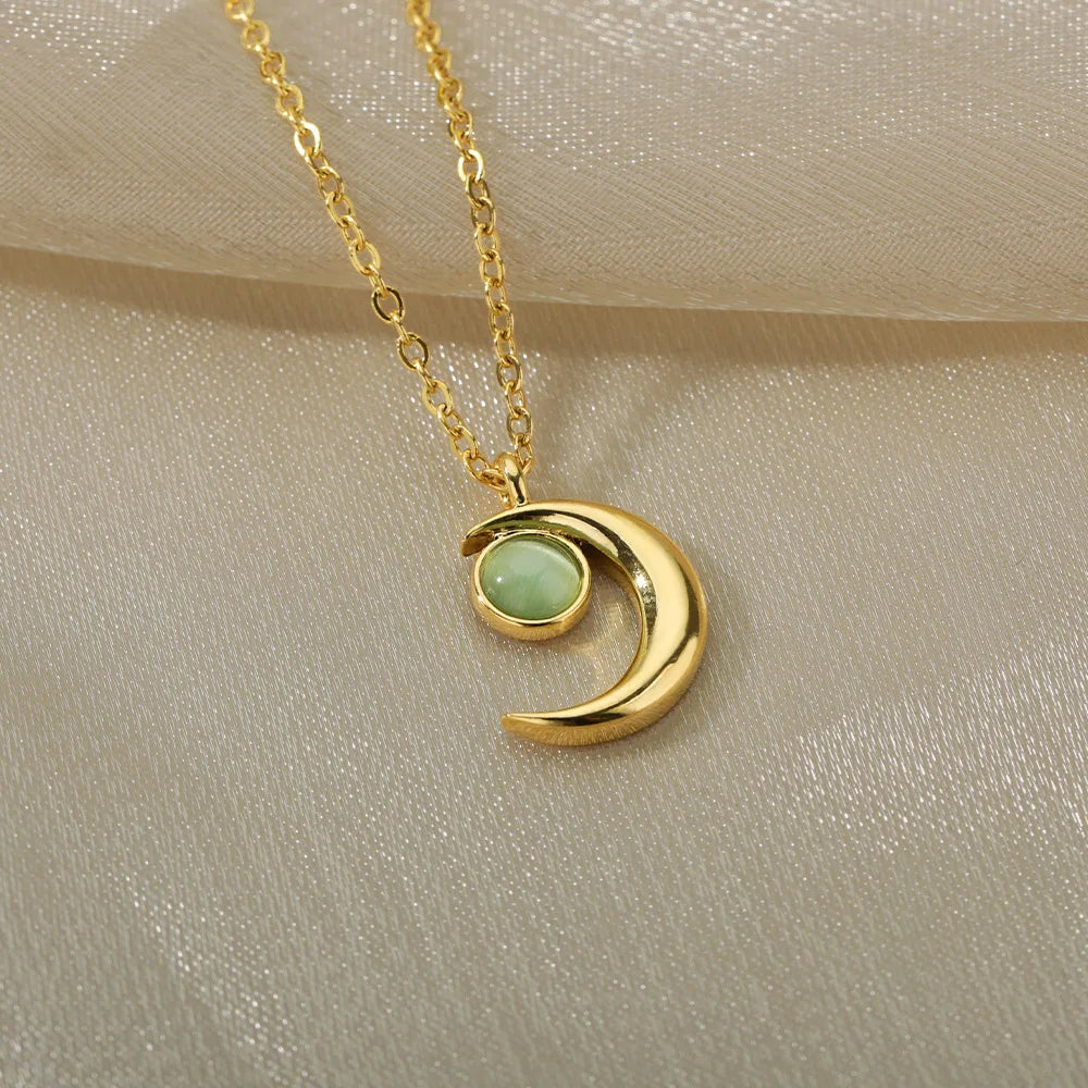 Emerald Moon Necklace Ethical Earth Store