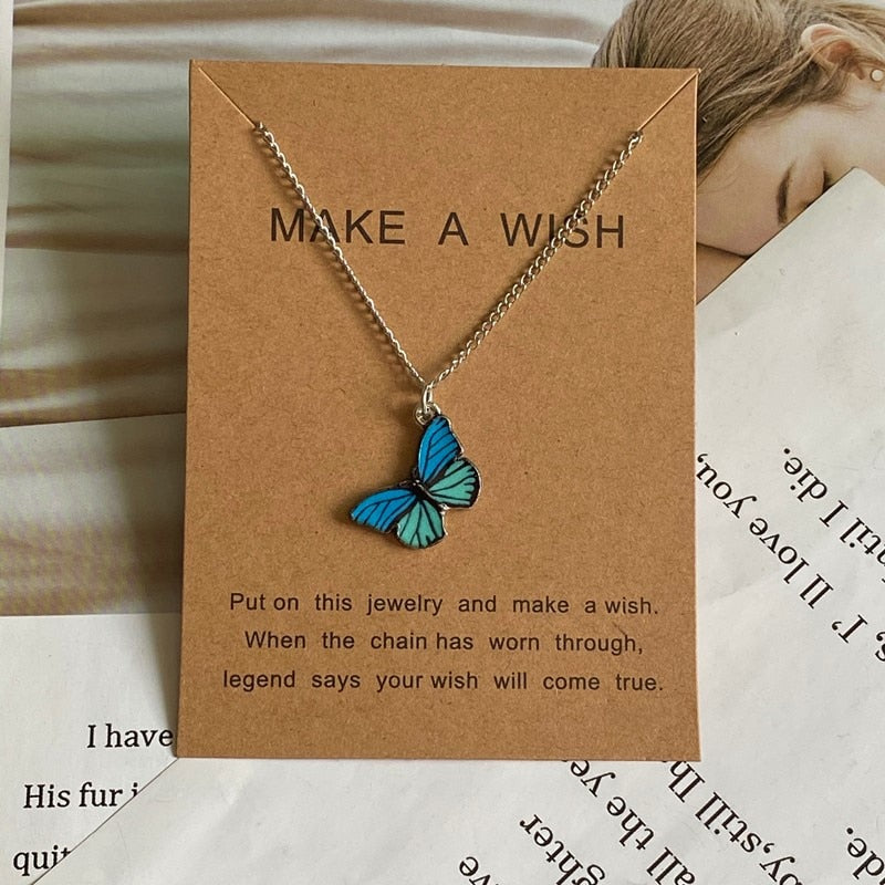 Butterfly Pendant Necklace Ethical Earth Store