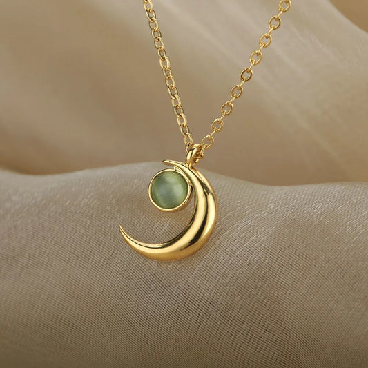 Emerald Moon Necklace Ethical Earth Store