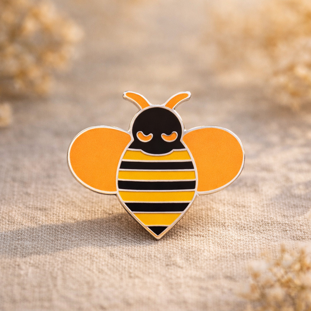 Cartoon Bee Pin Ethical Earth Store