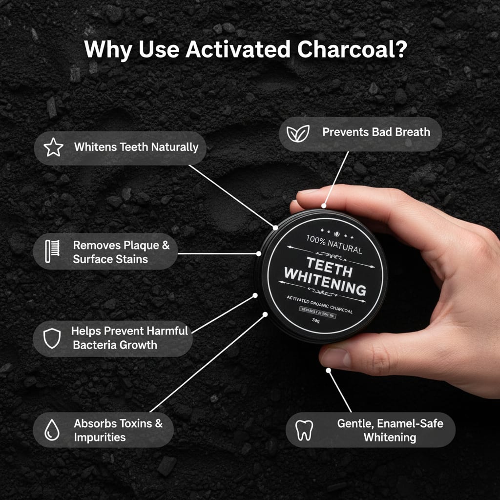 Organic Charcoal Activated Teeth Whitening Powder Ethical Earth Store