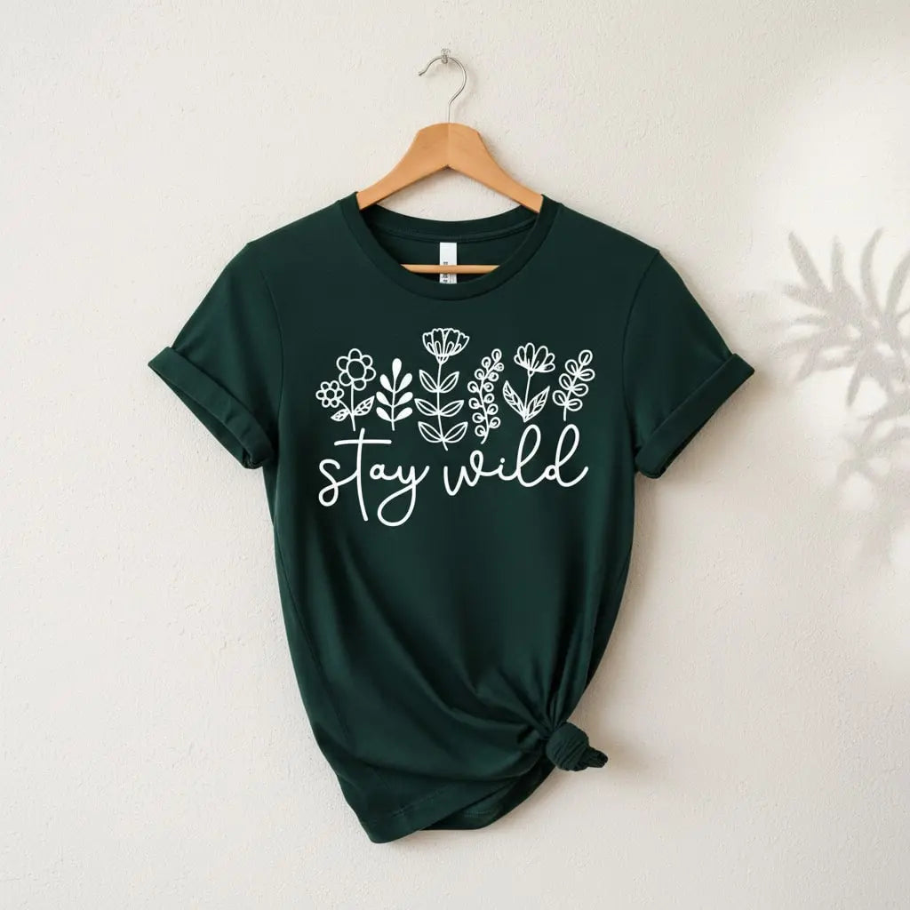 Stay Wild T-Shirt Ethical Earth Store
