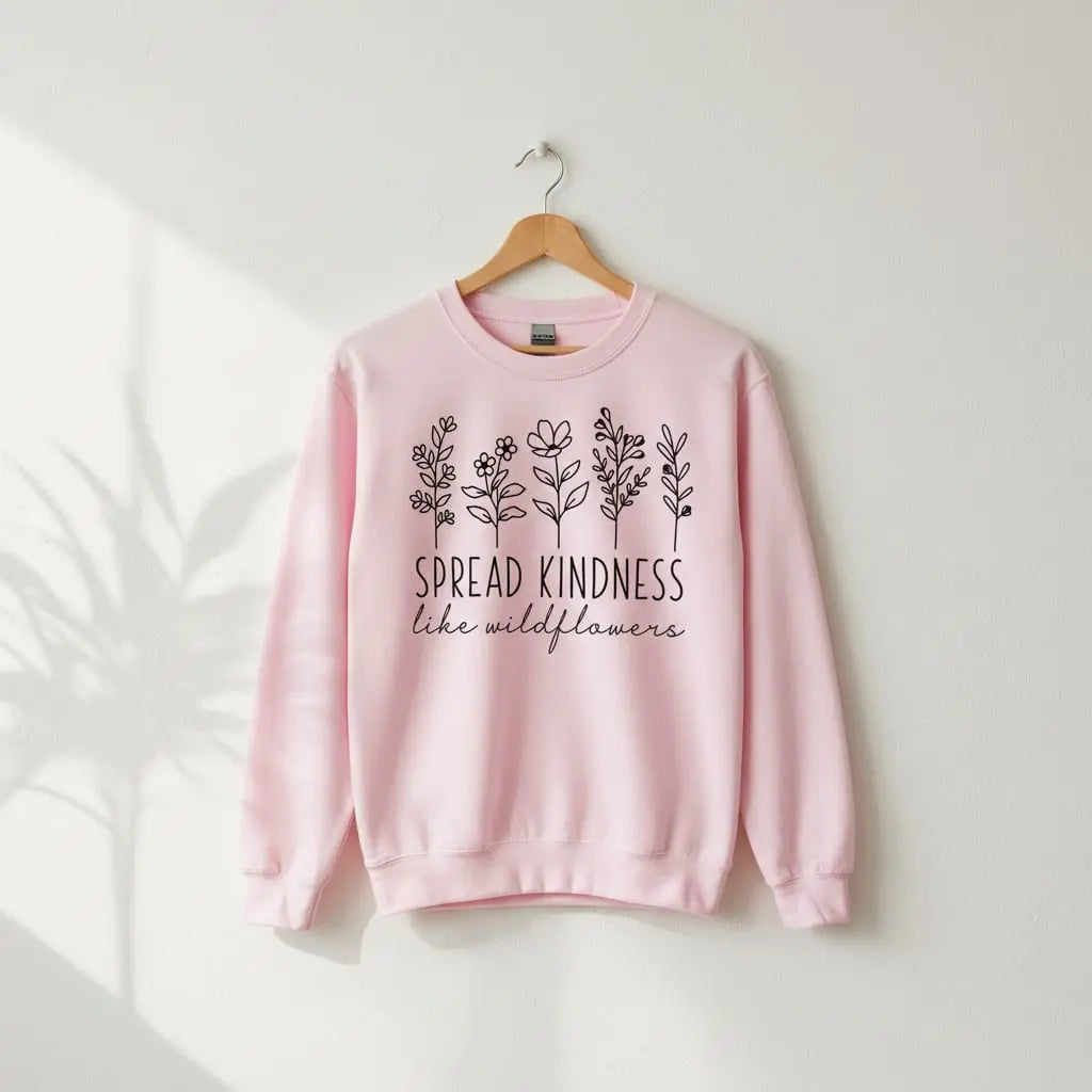 Spread Kindness Like Wildflowers Sweatshirt Ethical Earth Store