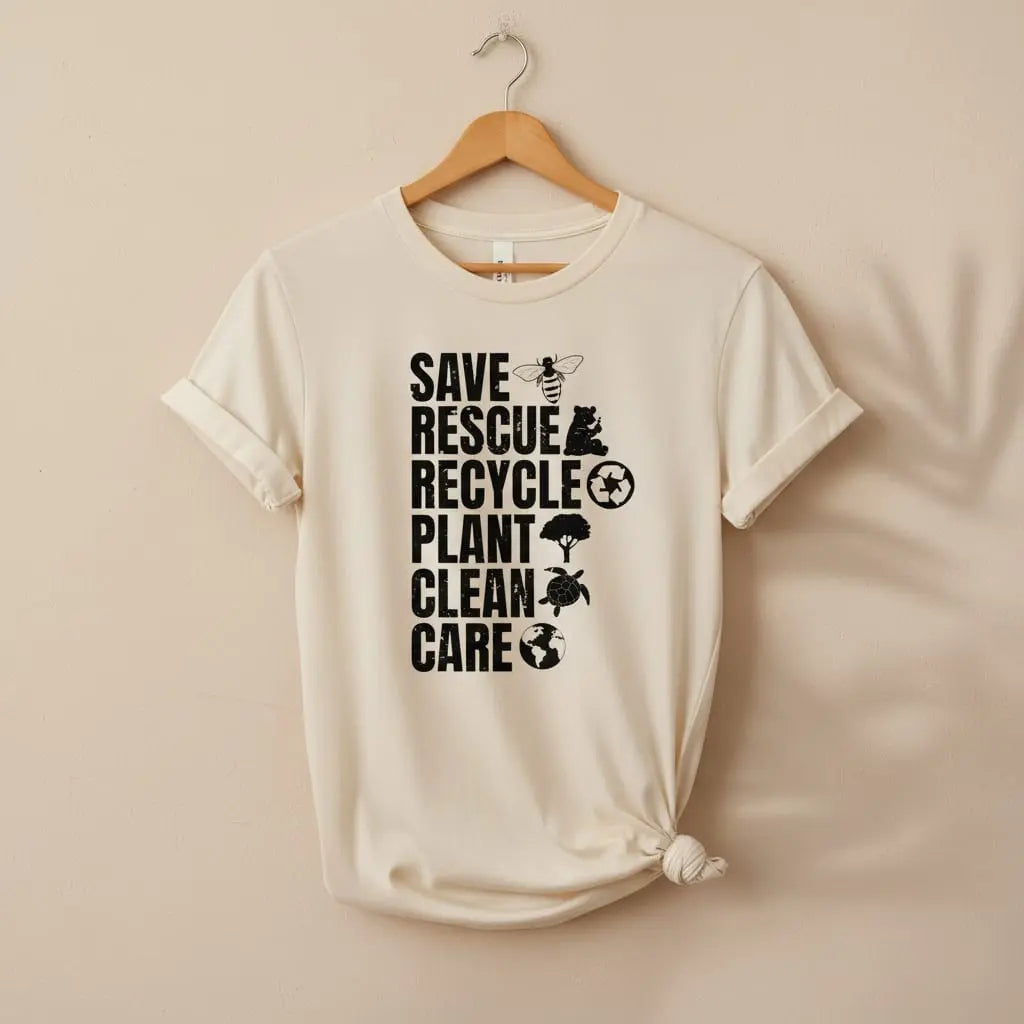 Save, Rescue, Recycle T-Shirt Ethical Earth Store