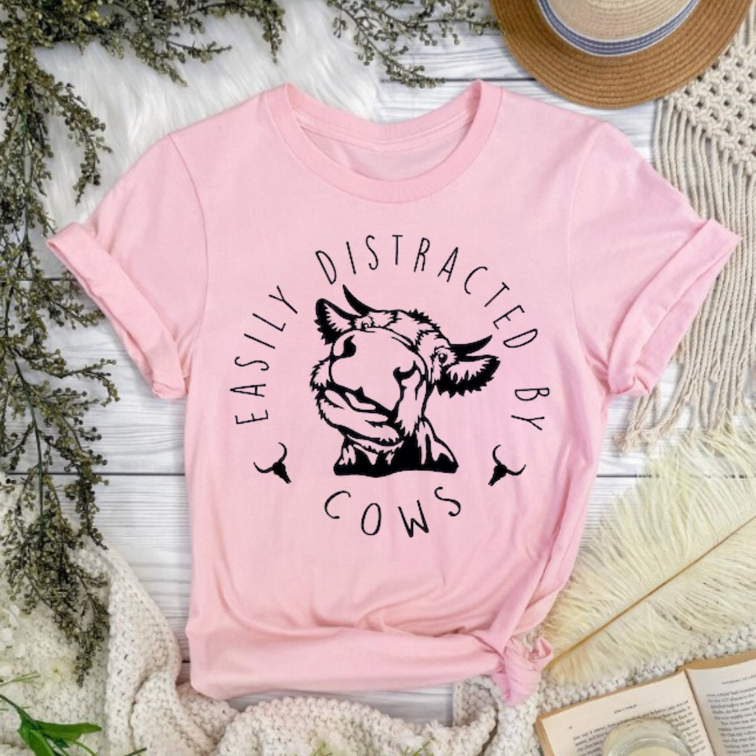 Distracted By Cows T-Shirt Ethical Earth Store
