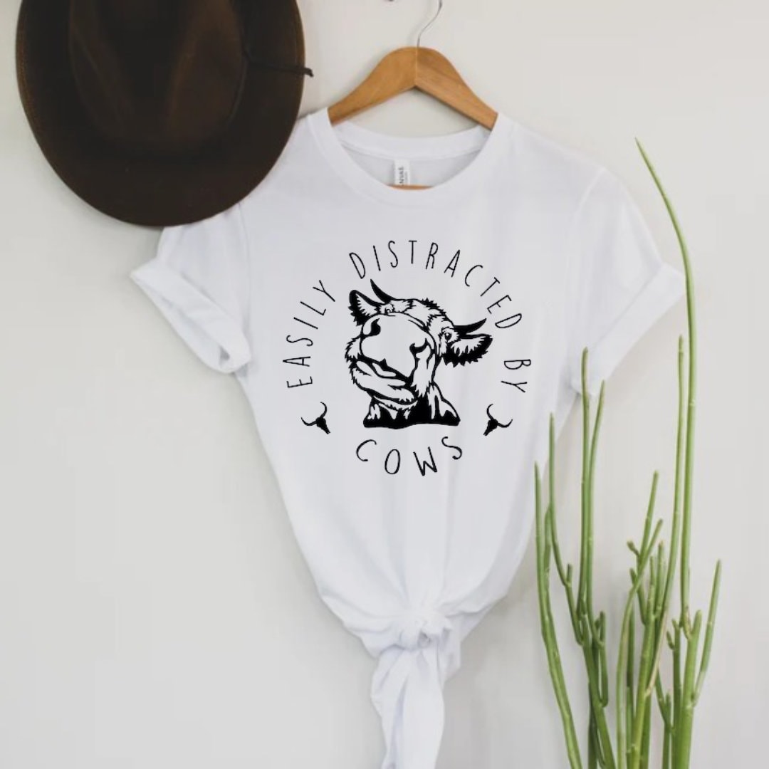 Distracted By Cows T-Shirt Ethical Earth Store