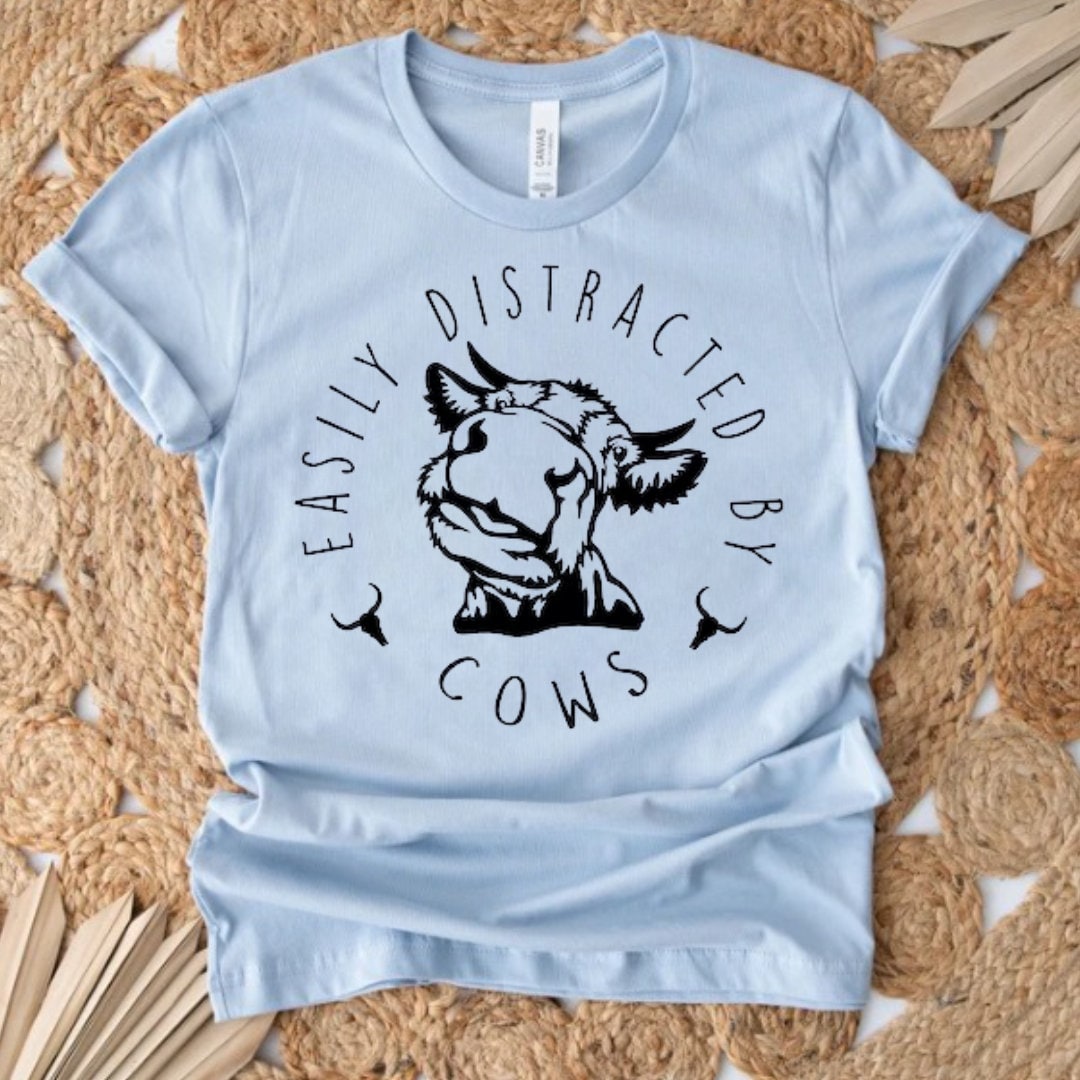 Distracted By Cows T-Shirt Ethical Earth Store