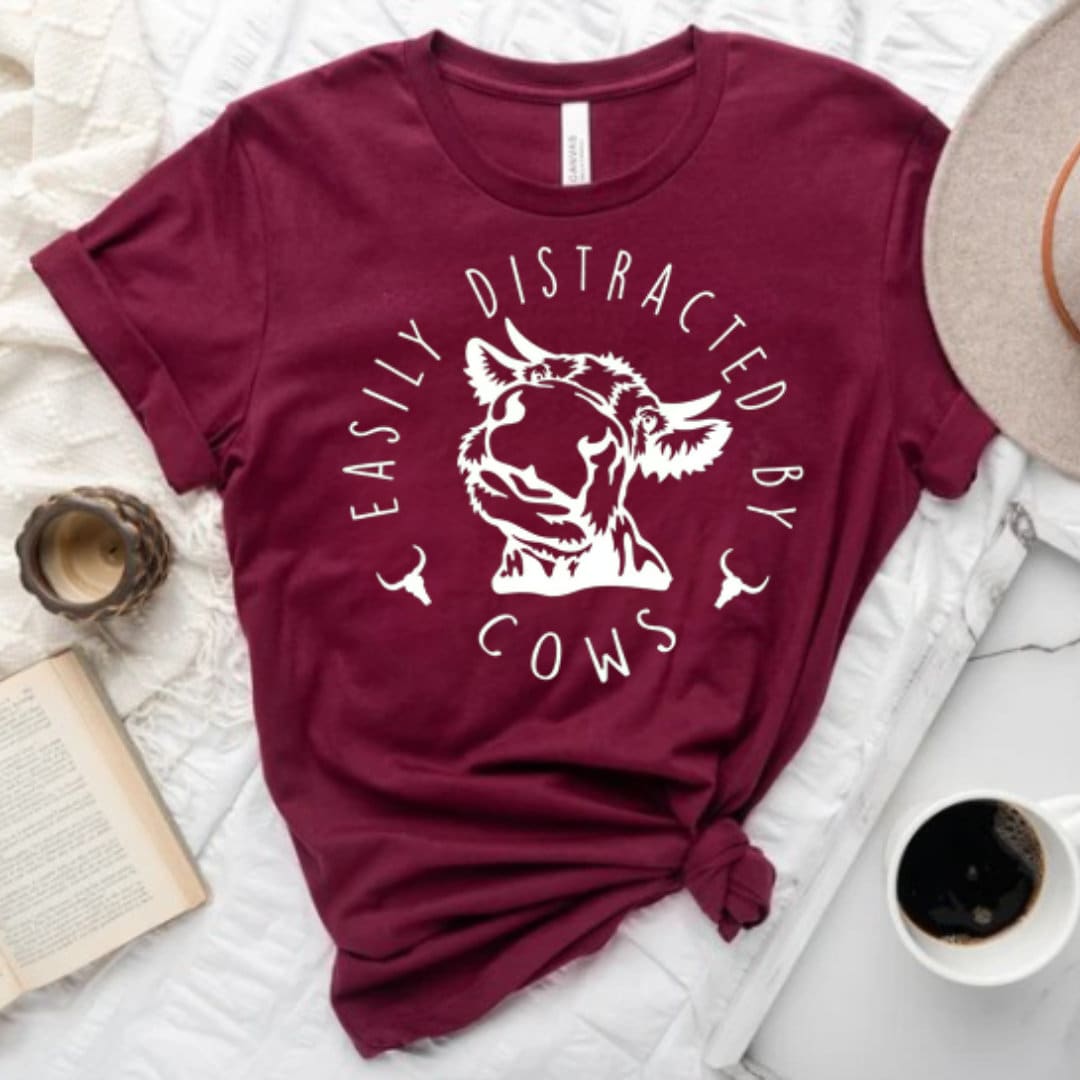 Distracted By Cows T-Shirt Ethical Earth Store