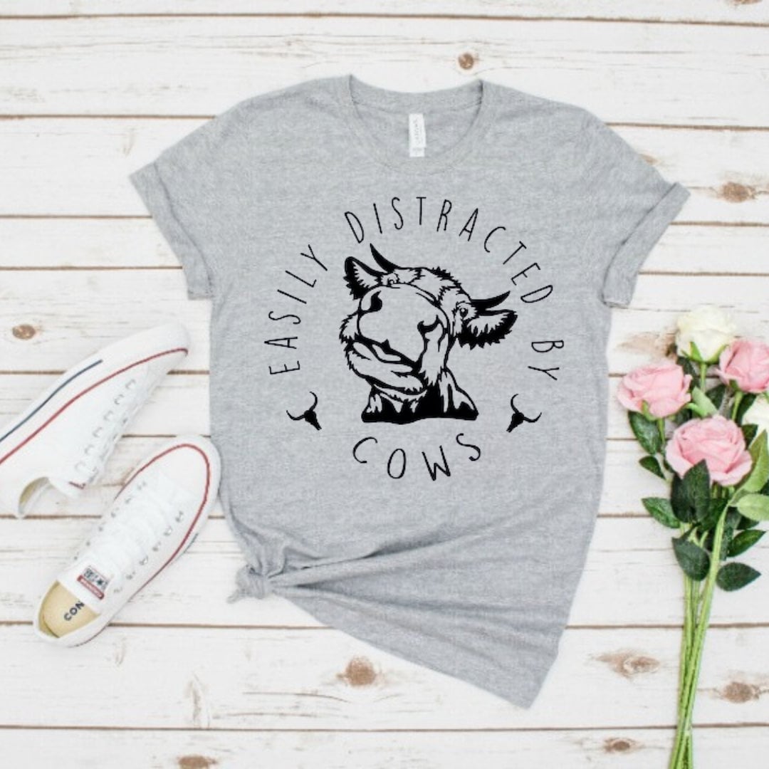 Distracted By Cows T-Shirt Ethical Earth Store