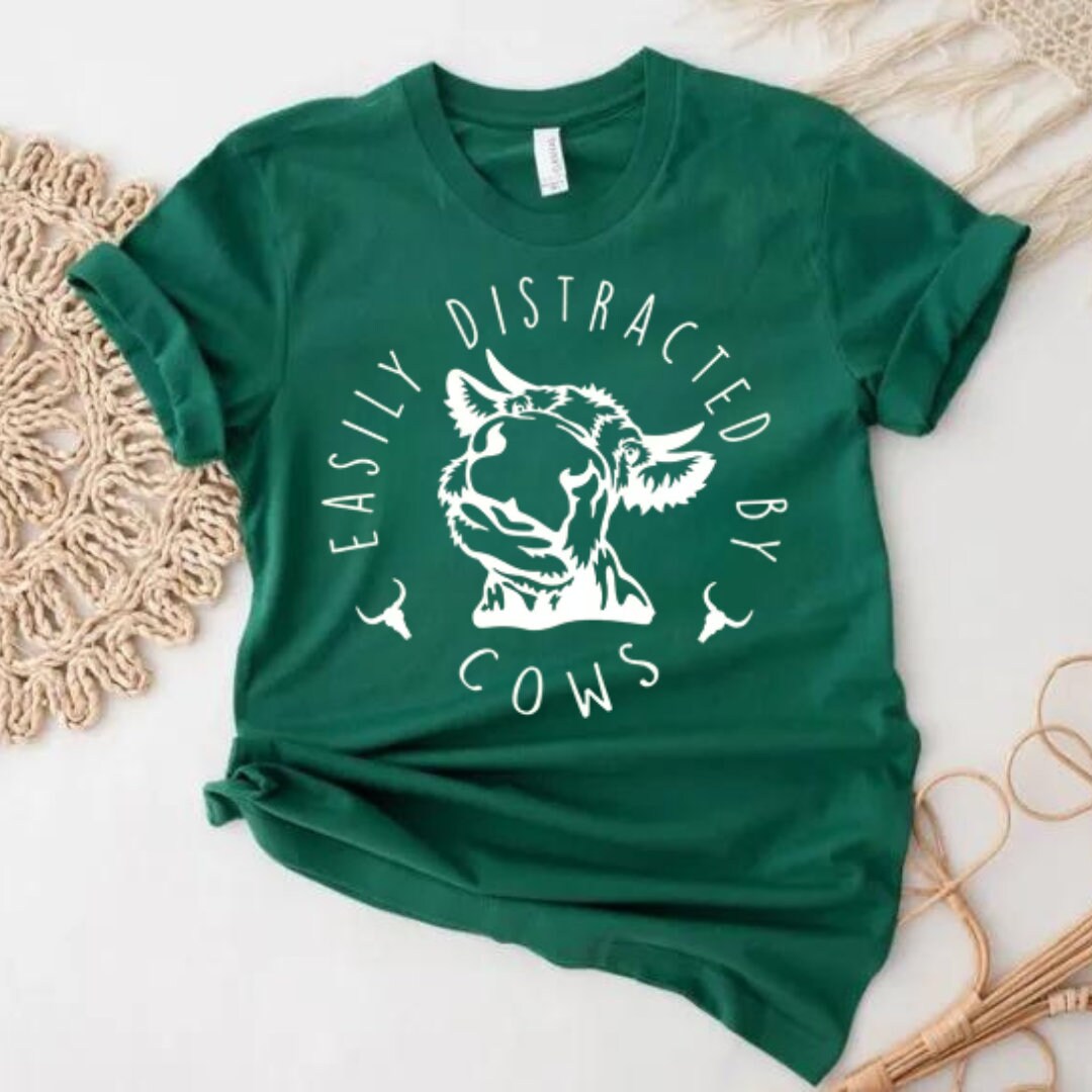 Distracted By Cows T-Shirt Ethical Earth Store