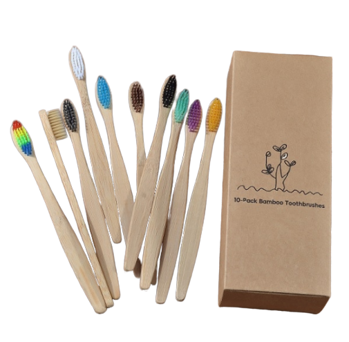 Subscribe & Save 30% - 10 Pcs Bamboo Toothbrush Ethical Earth Store