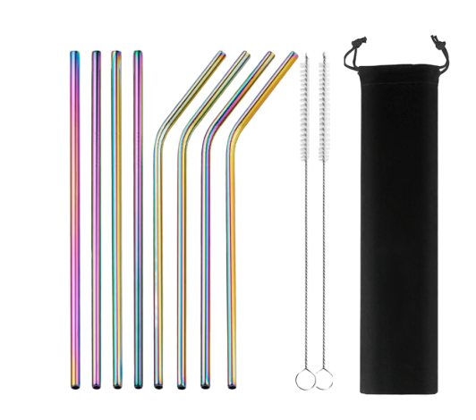 Eco-Friendly Reusable Straws - 8 Piece Ethical Earth Store