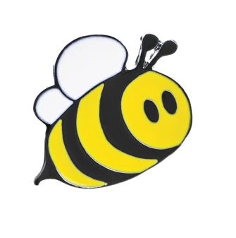 Cartoon Bee Pin Ethical Earth Store
