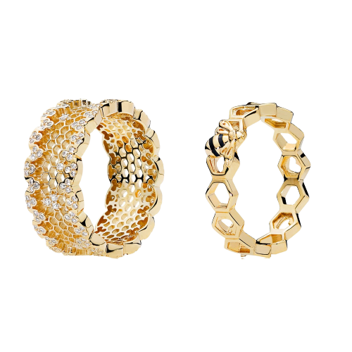 Golden Honeycomb Ring Ethical Earth Store