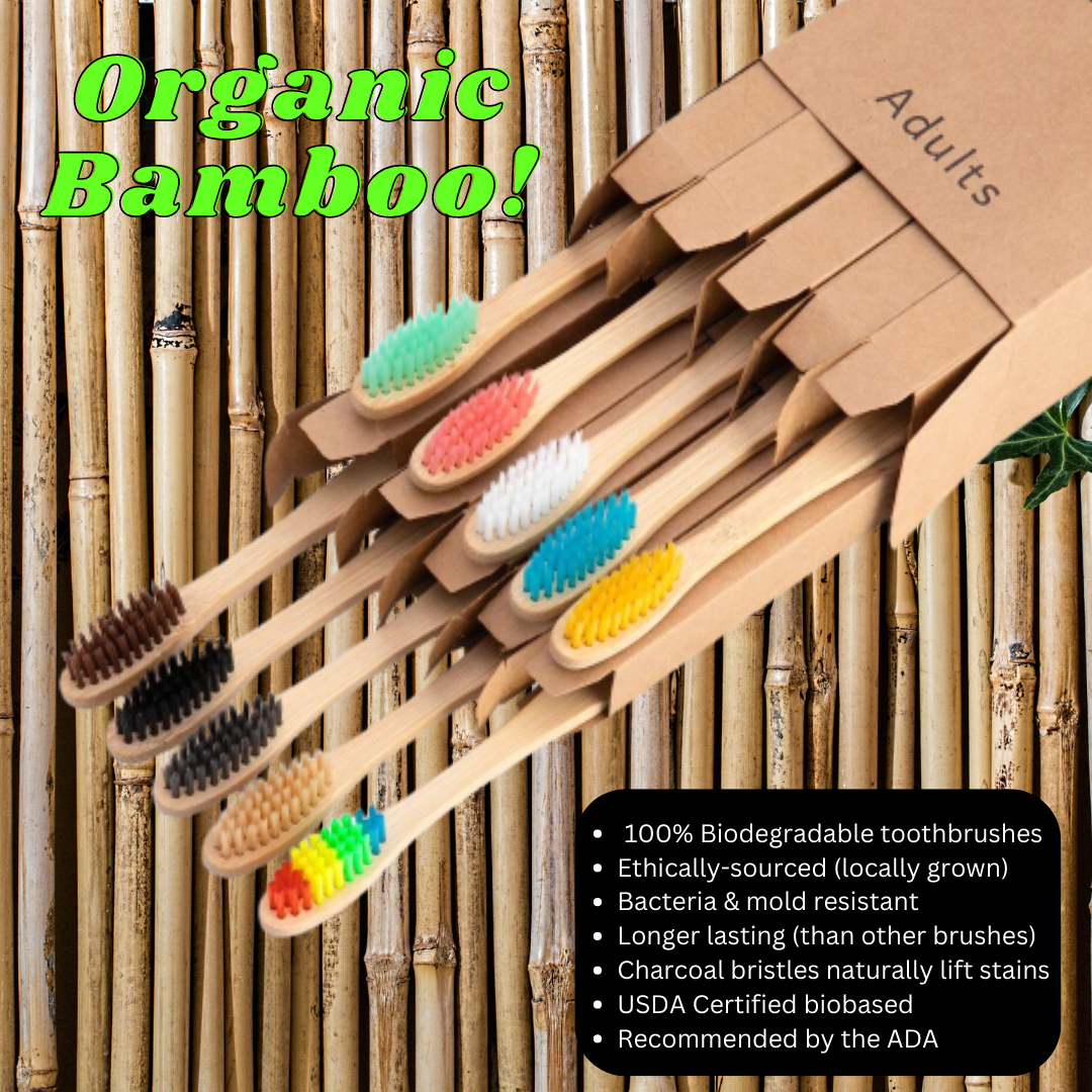 Bamboo Toothbrush - 10 Piece Ethical Earth Store