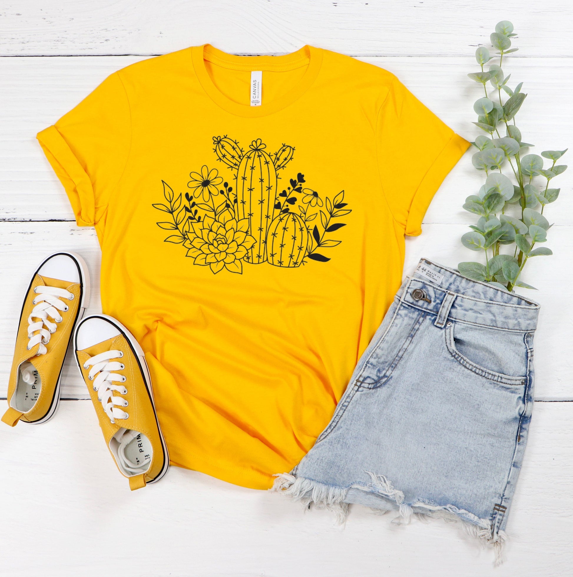 Succulents T-Shirt Ethical Earth Store