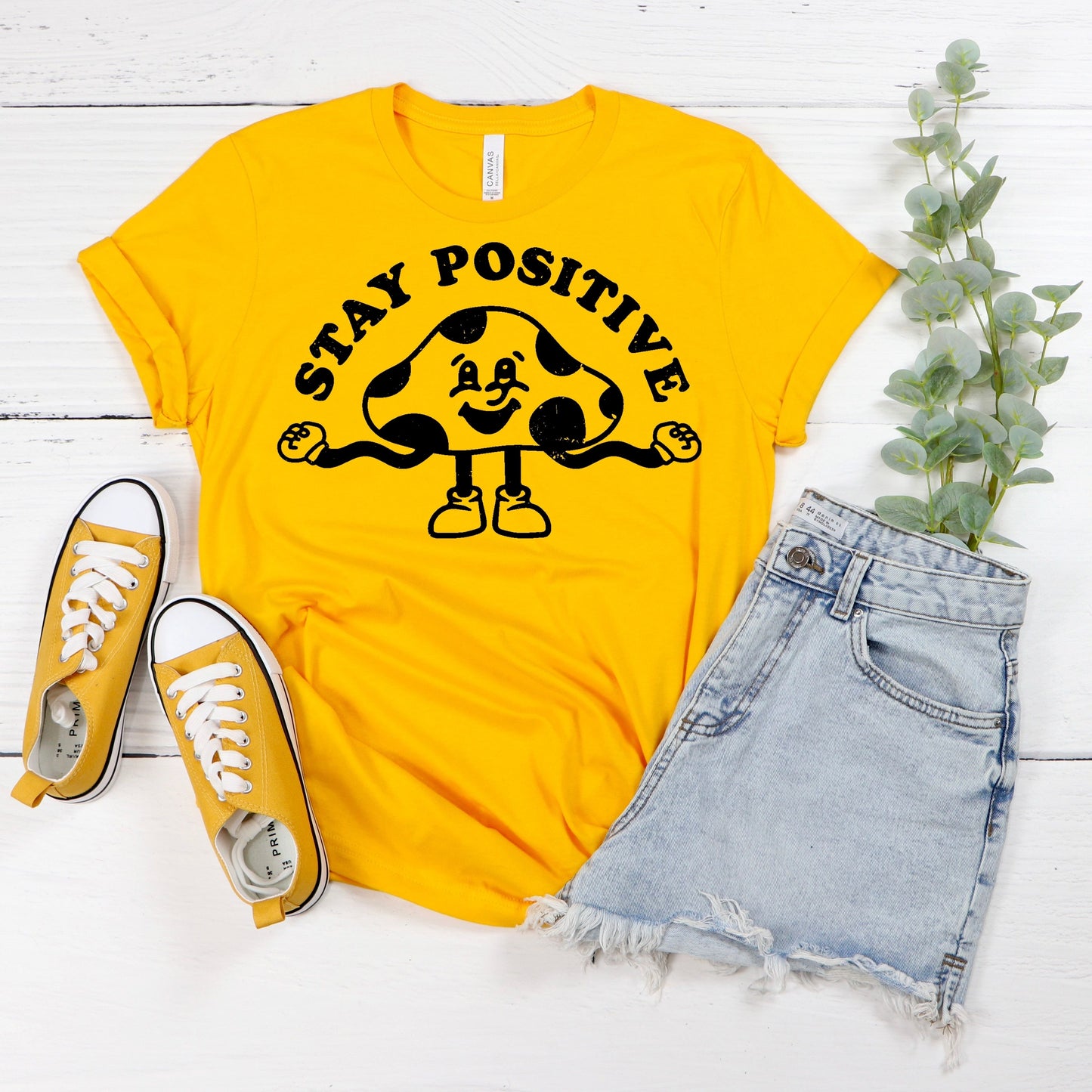Stay Positive T-Shirt Ethical Earth Store