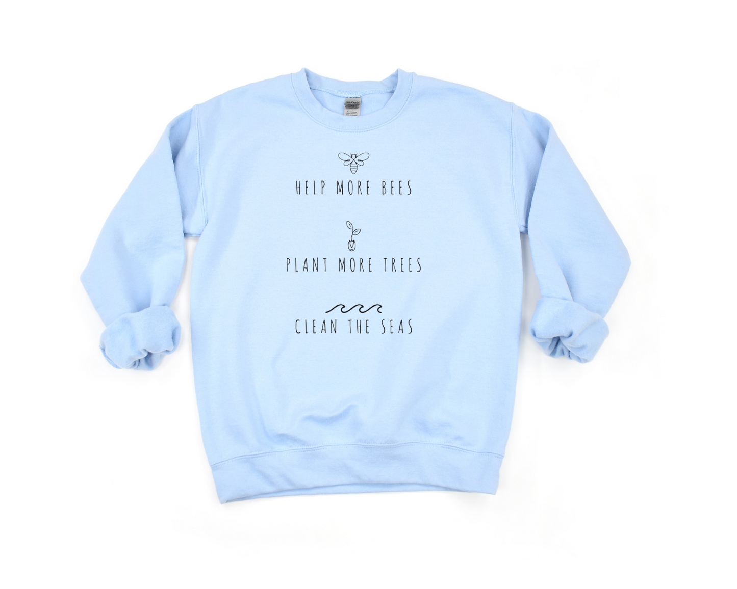 Bees, Trees and Seas Sweatshirt Ethical Earth Store