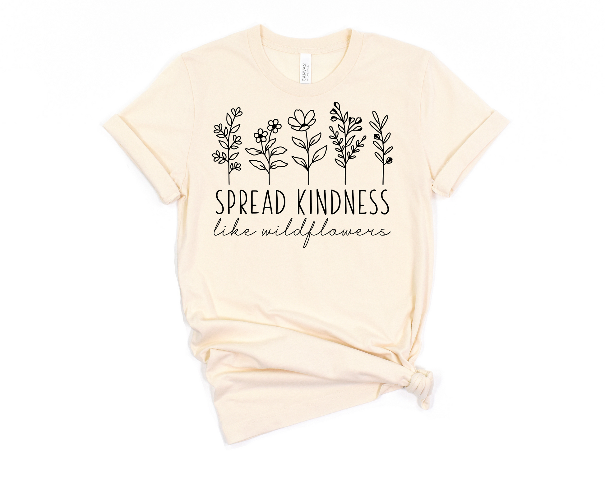 Spread Kindness Like Wildflowers T-Shirt Ethical Earth Store