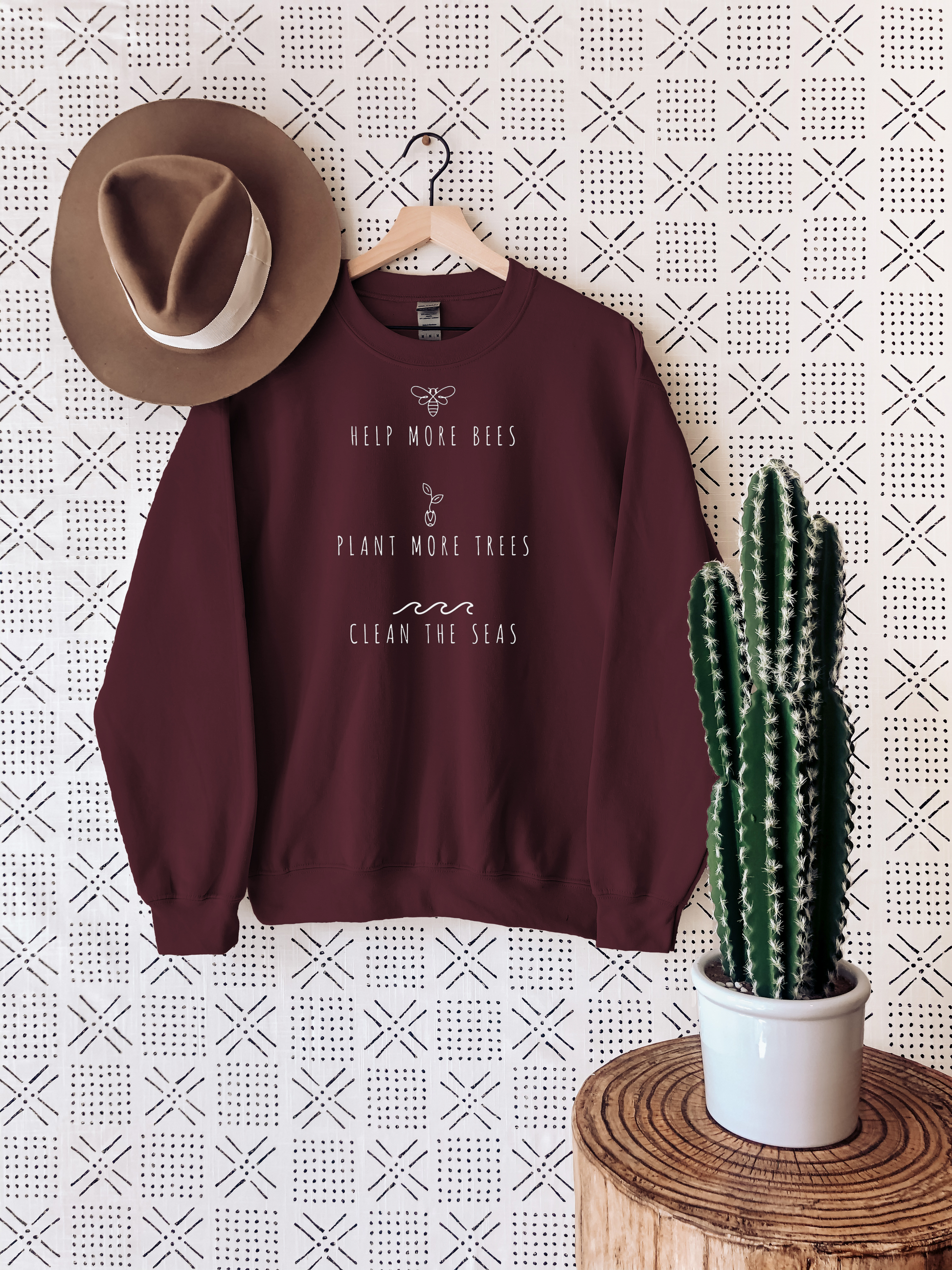 Bees, Trees and Seas Sweatshirt Ethical Earth Store