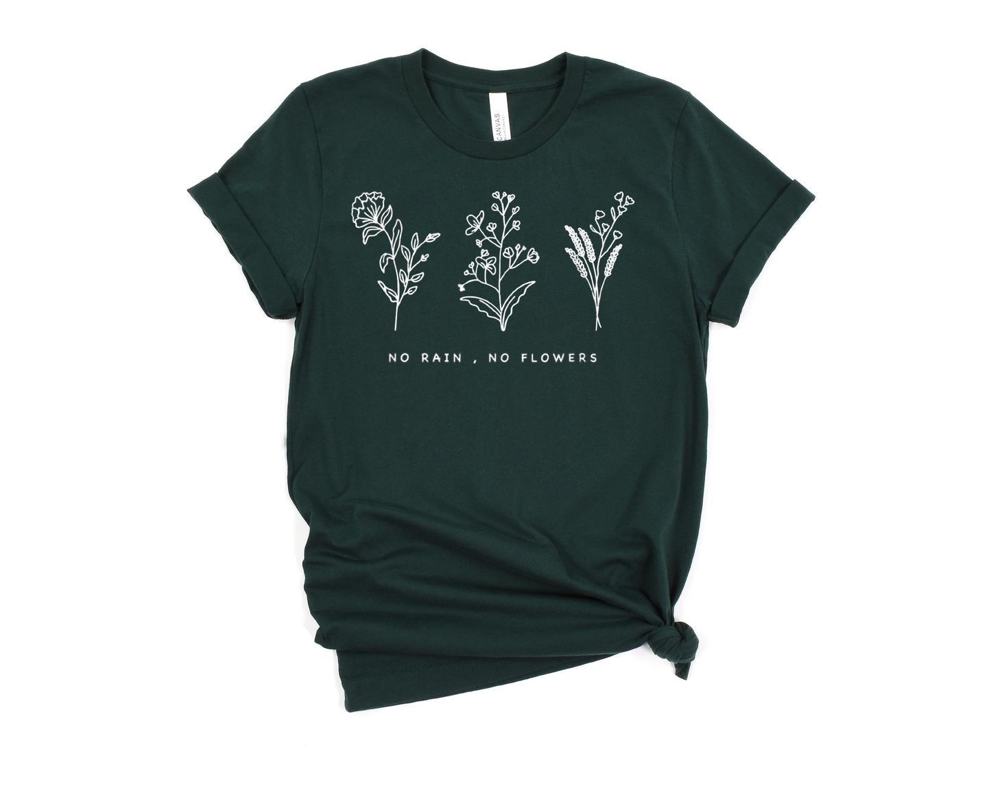 No Rain, No Flowers T-Shirt Ethical Earth Store