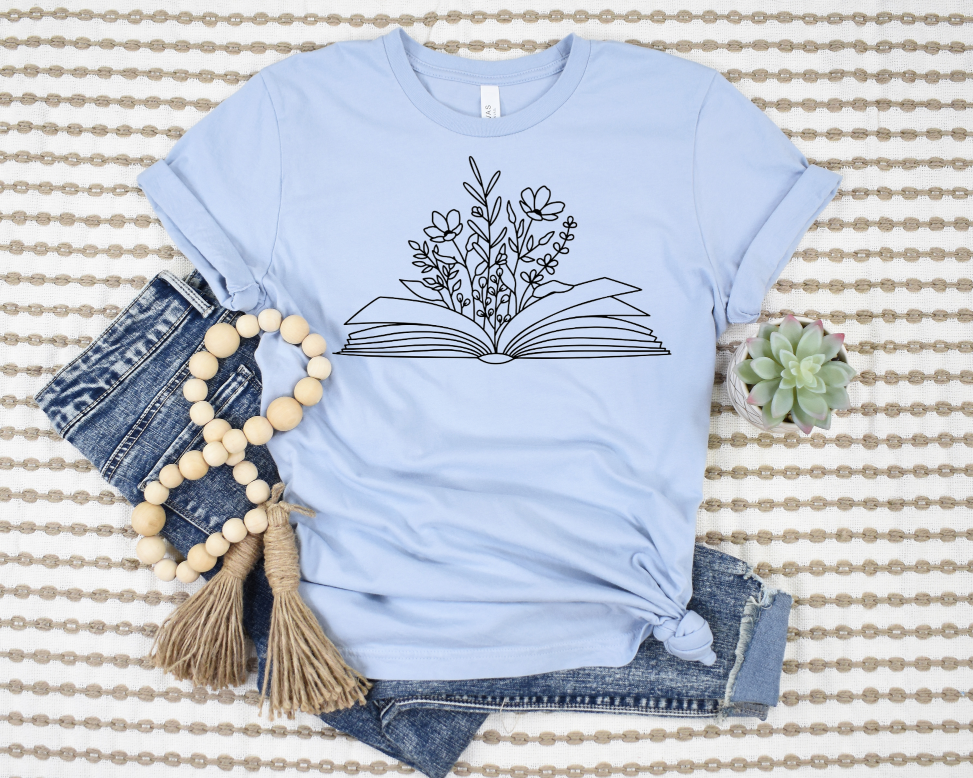 Wildflower Book T-Shirt Ethical Earth Store