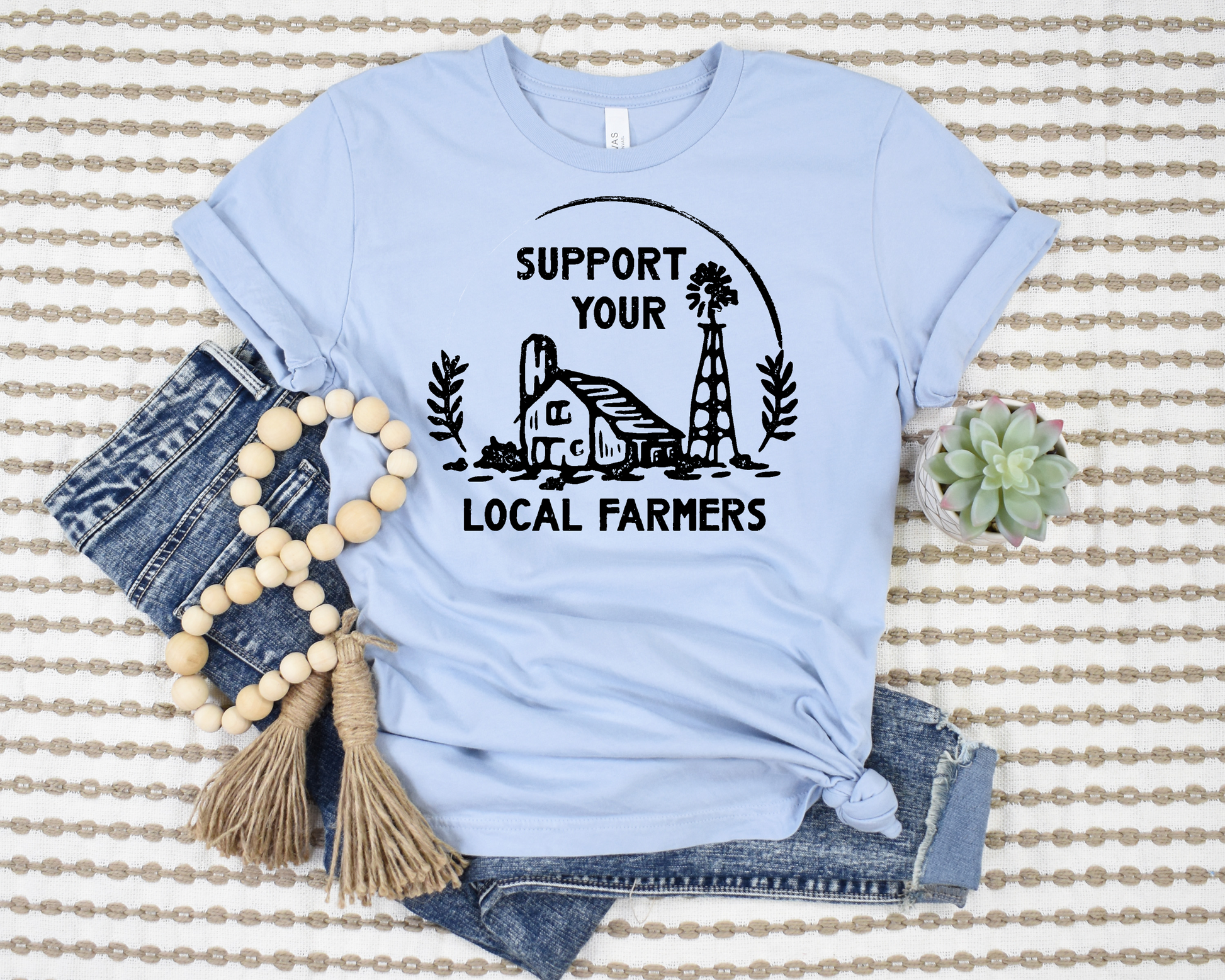 Support Your Local Farmers T-Shirt Ethical Earth Store