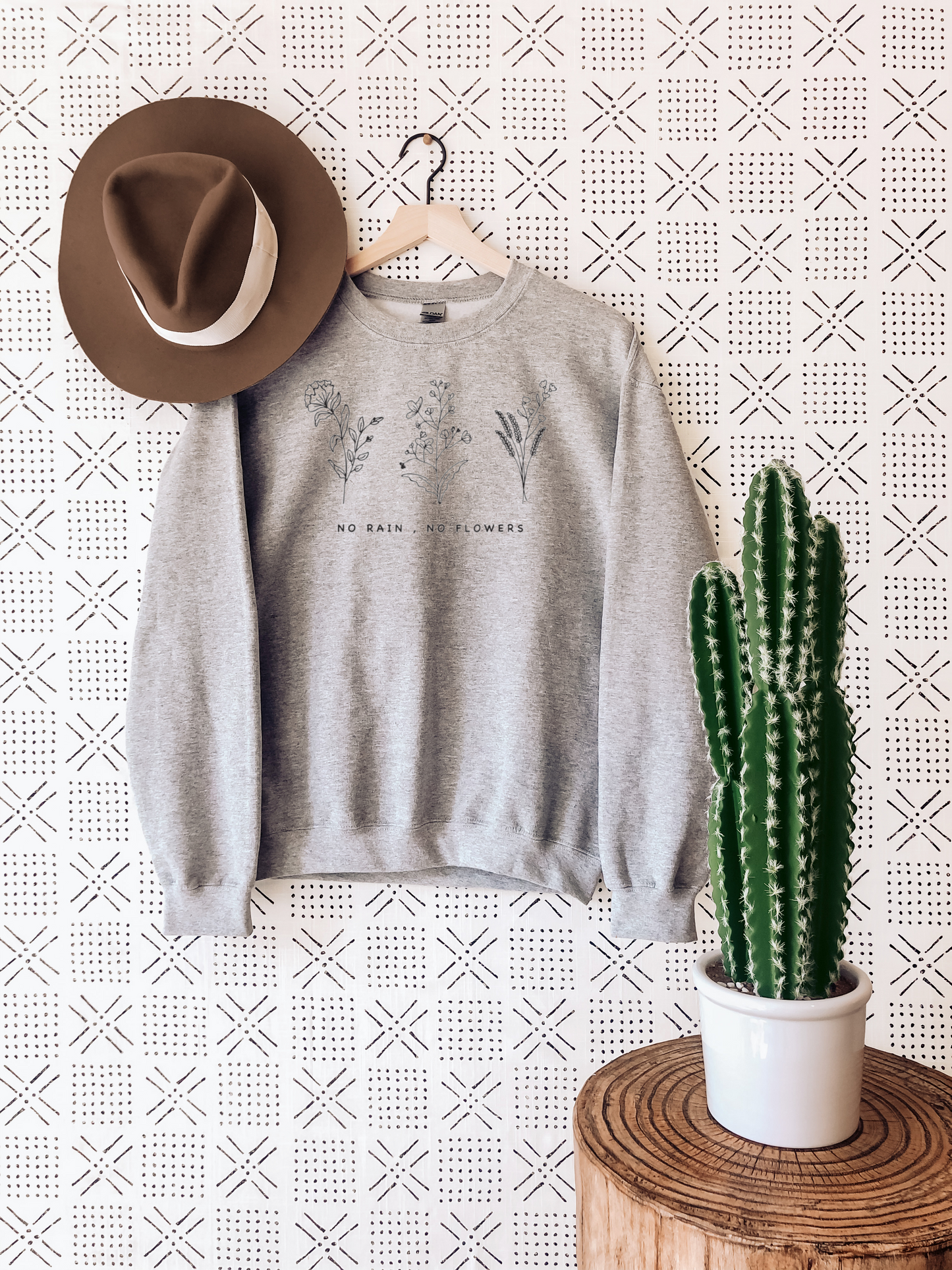 No Rain, No Flowers Sweatshirt Ethical Earth Store
