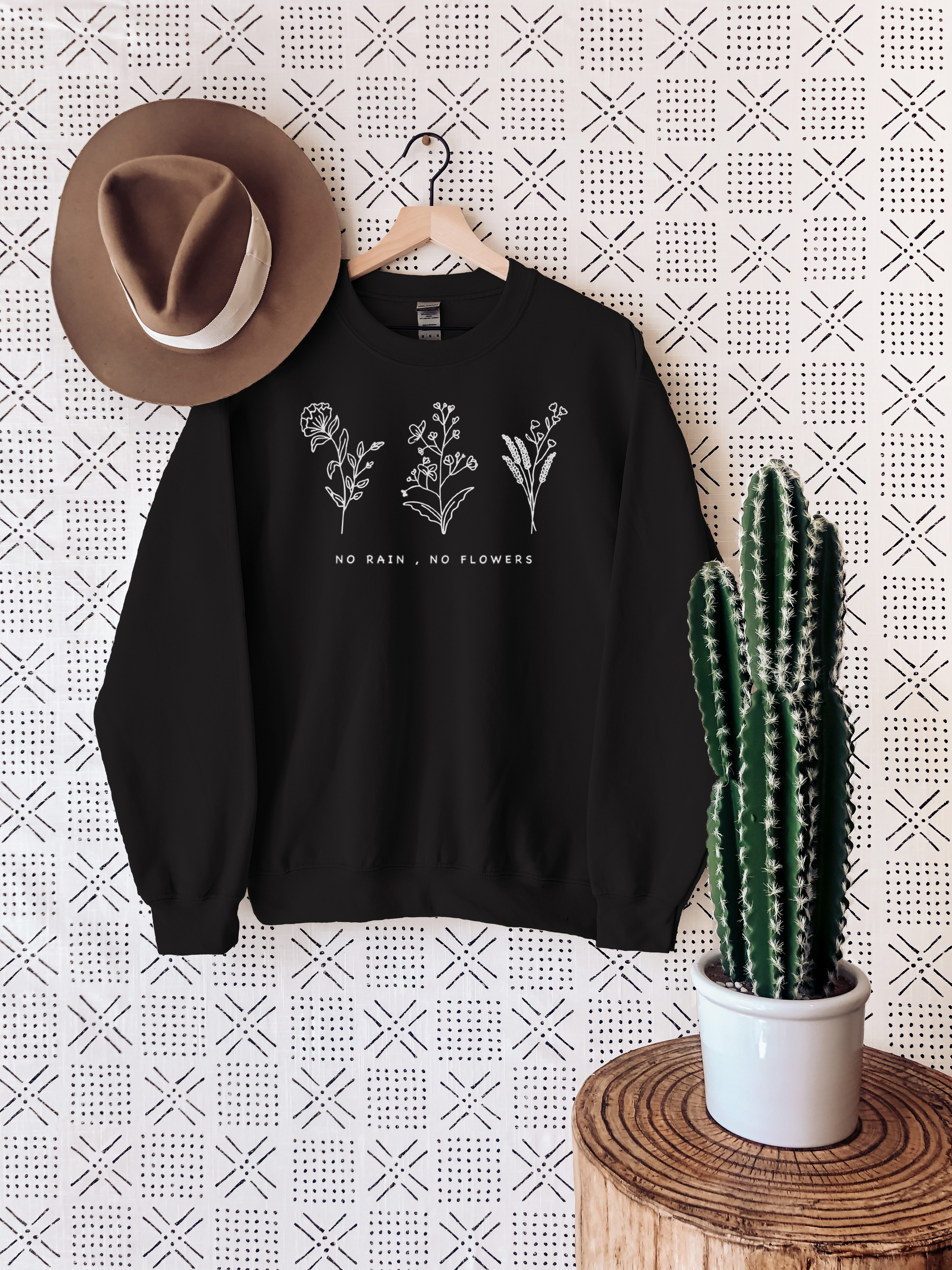 No Rain, No Flowers Sweatshirt Ethical Earth Store