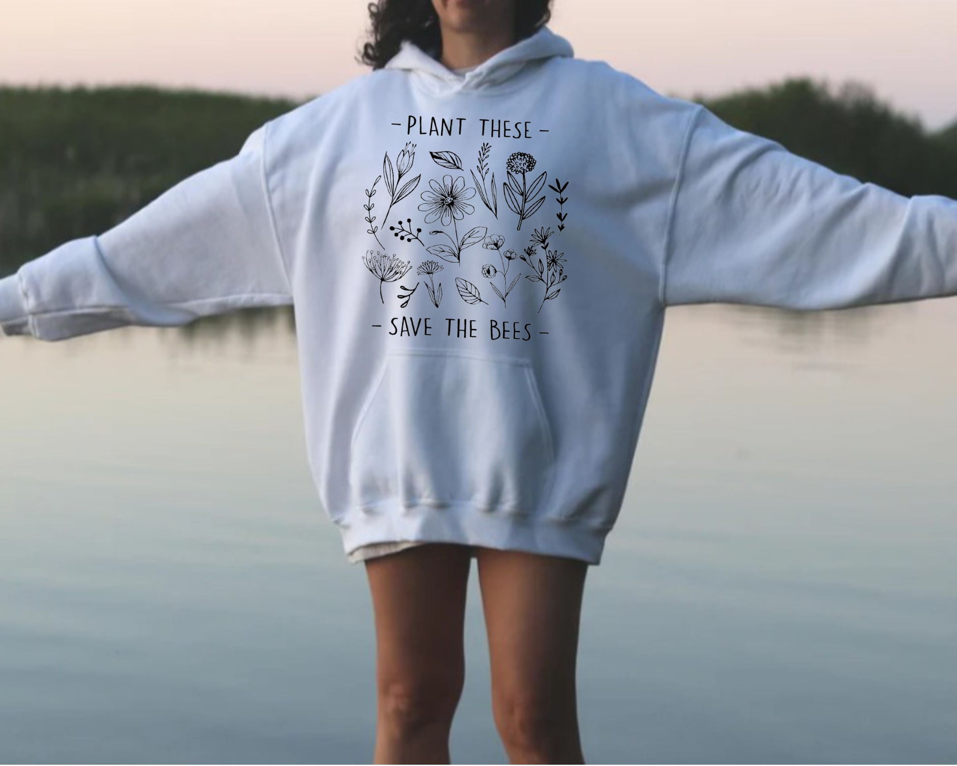 Plant these, Save The Bees Hoodie Ethical Earth Store