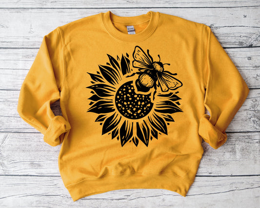 Bee & Sunflower Sweatshirt Ethical Earth Store