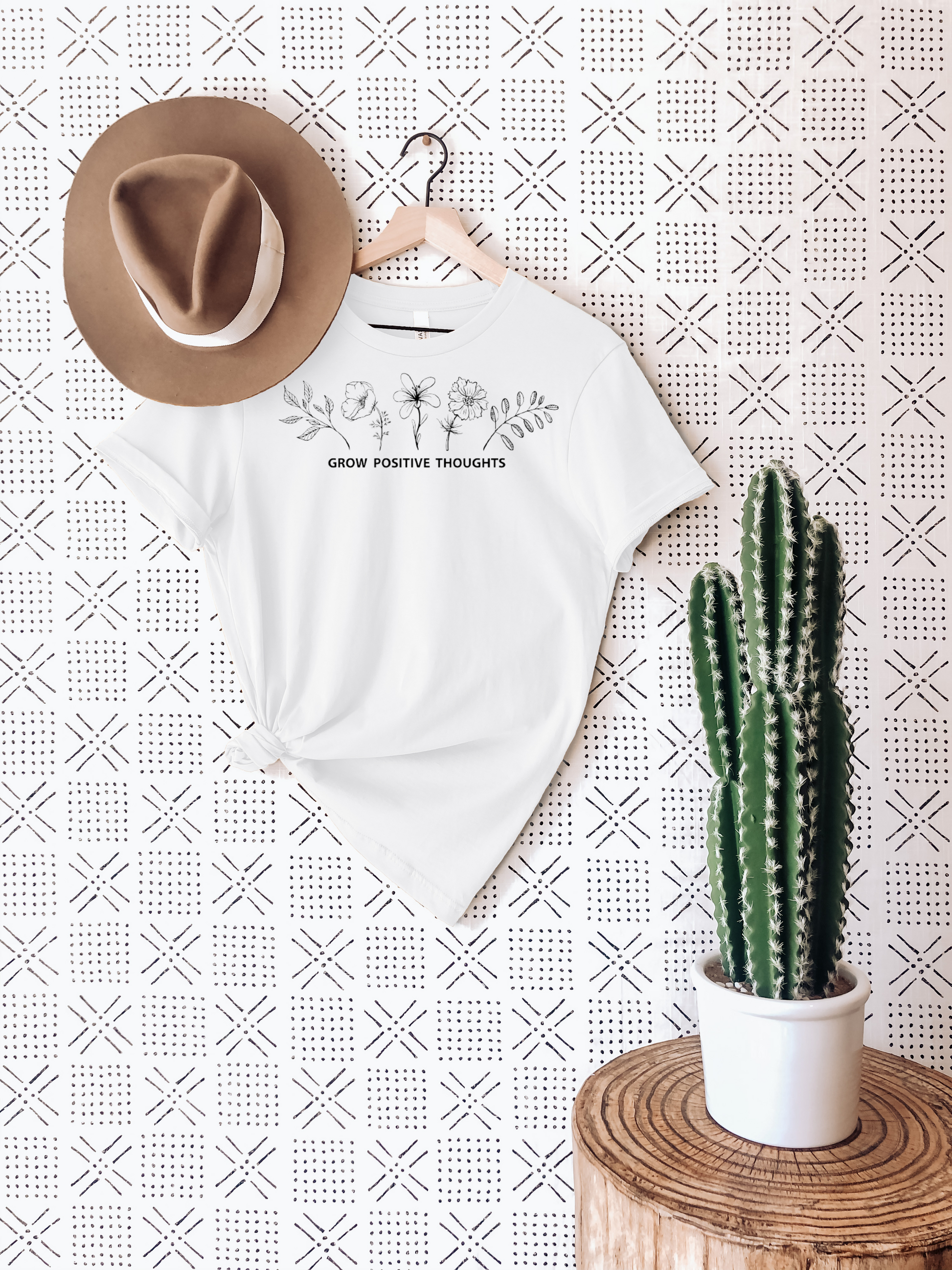 Grow Positive Thoughts T-Shirt Ethical Earth Store