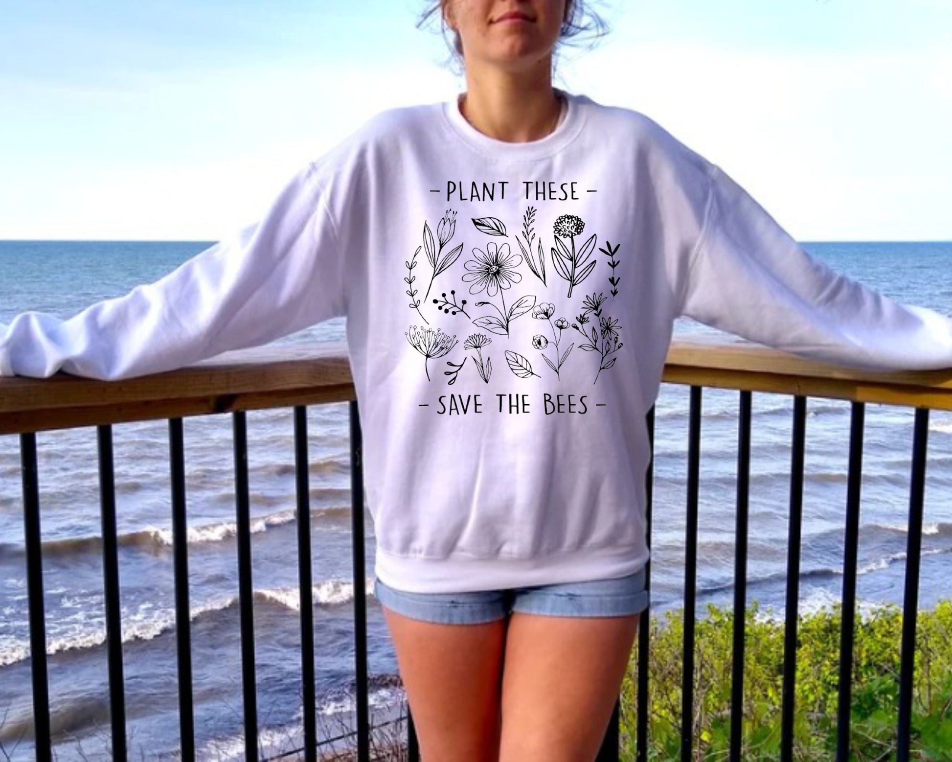 Plant These, Save The Bees Sweatshirt Ethical Earth Store