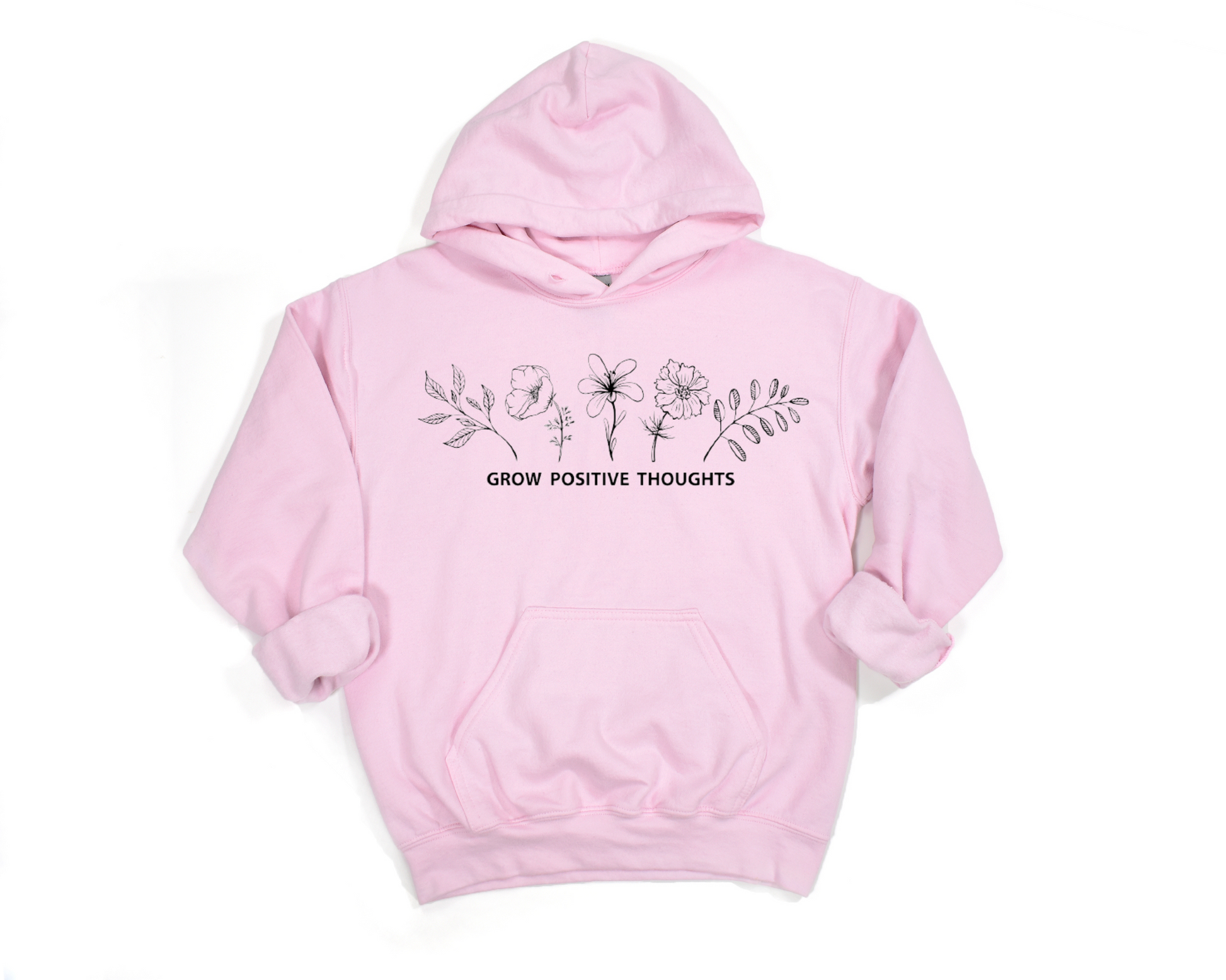 Grow Positive Thoughts Hoodie Ethical Earth Store