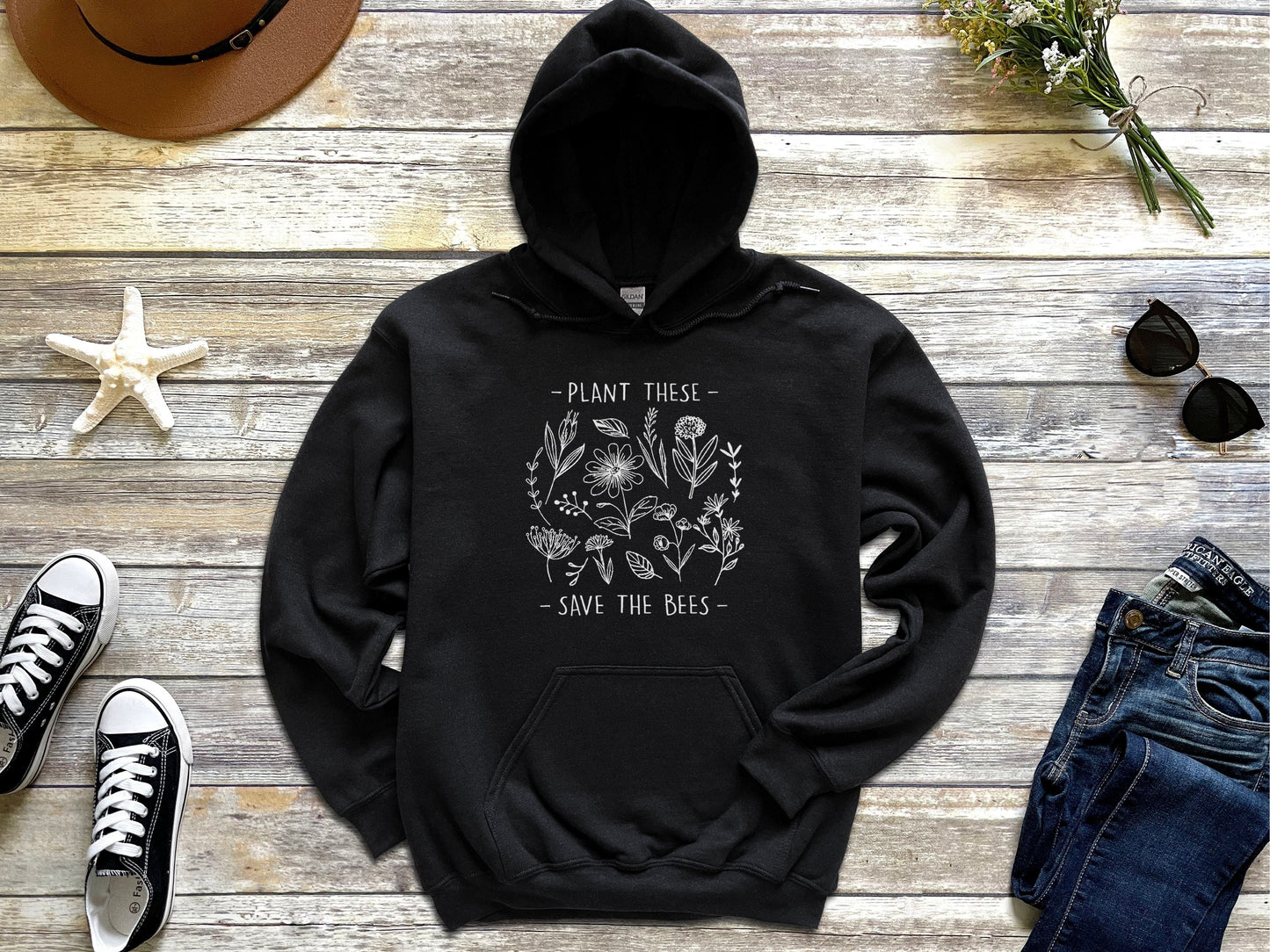 Plant these, Save The Bees Hoodie Ethical Earth Store