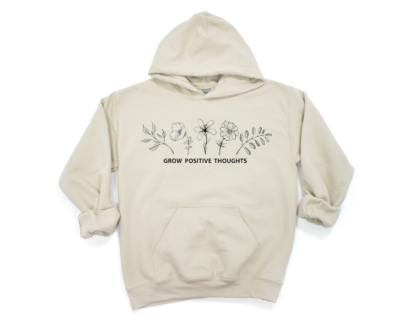 Grow Positive Thoughts Hoodie Ethical Earth Store