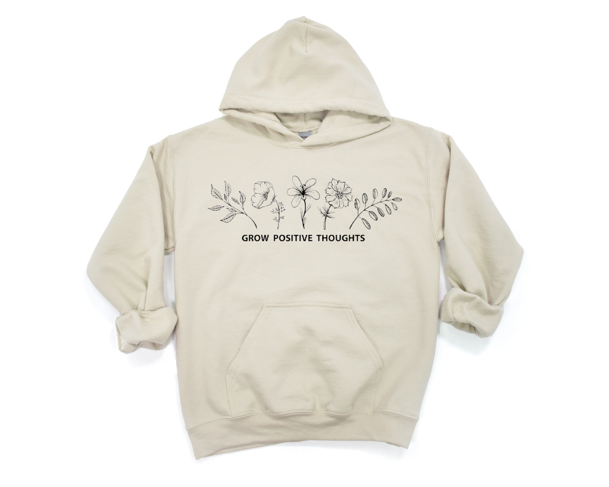 Grow Positive Thoughts Hoodie Ethical Earth Store