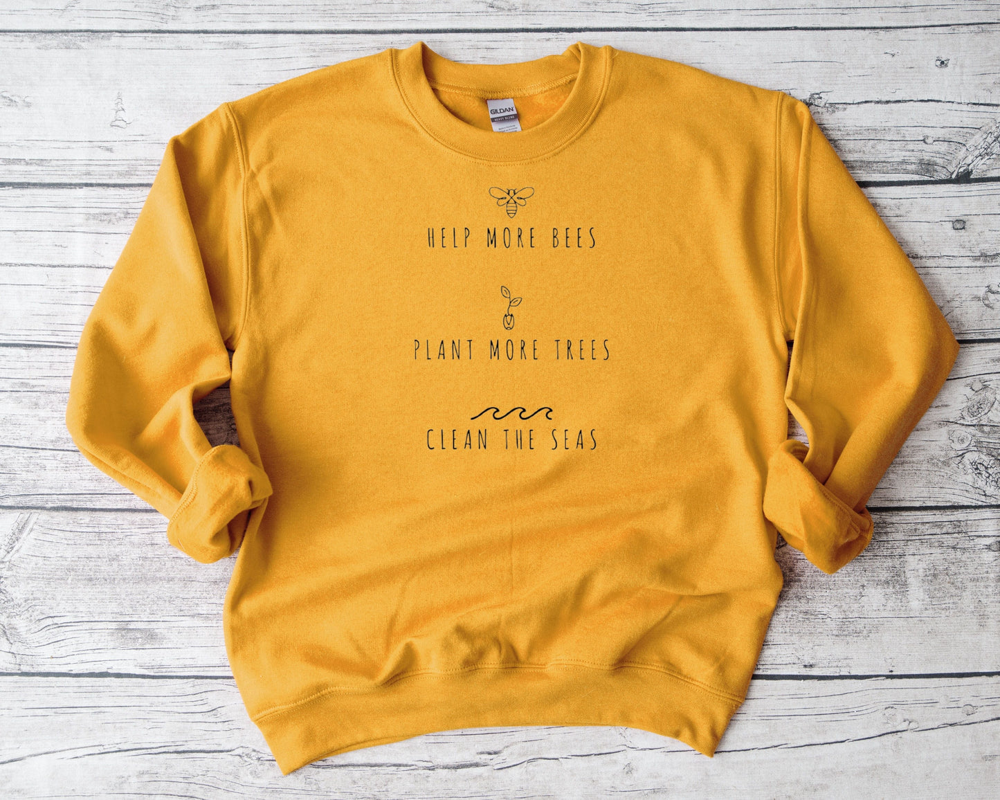 Bees, Trees and Seas Sweatshirt Ethical Earth Store