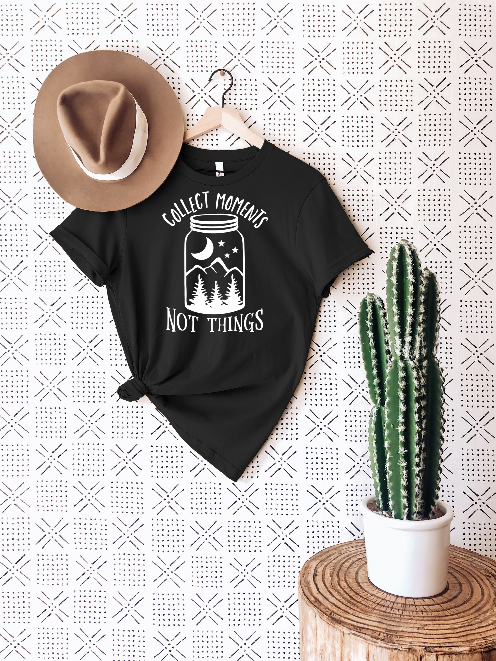 Collect Moments Not Things T-Shirt Ethical Earth Store