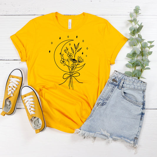 Moon & Flowers T-Shirt Ethical Earth Store