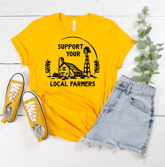 Support Your Local Farmers T-Shirt Ethical Earth Store