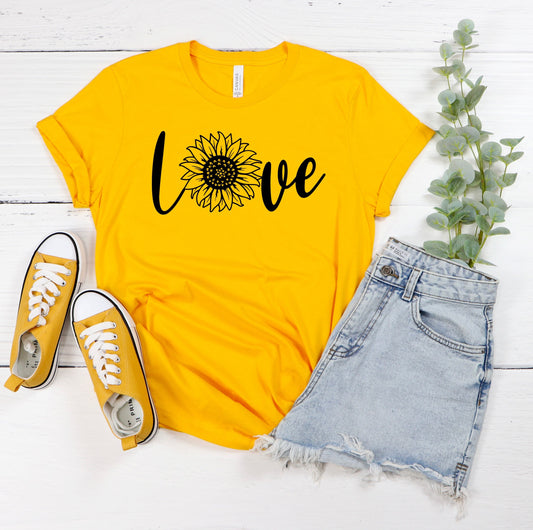 Sunflower Love T-Shirt Ethical Earth Store