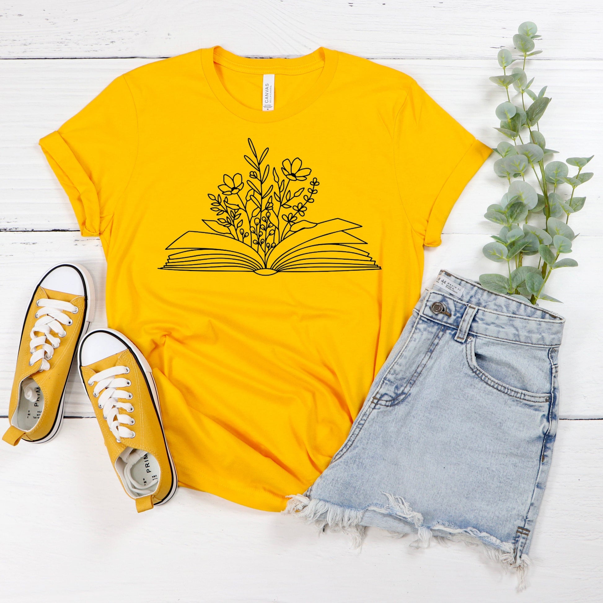 Wildflower Book T-Shirt Ethical Earth Store