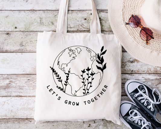 Let's Grow Together Reusable Bag Ethical Earth Store